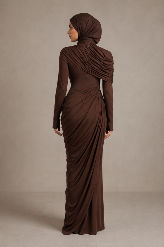 Shoulder & Waist Drape Dress