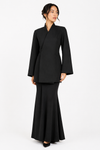 Structured Coat with Flowy Sheath Skirt Set