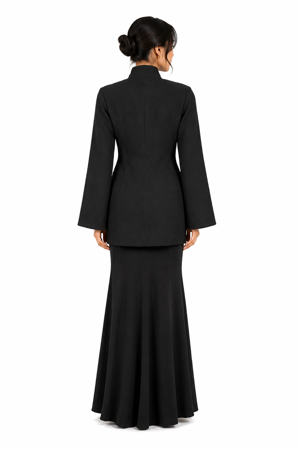 Structured Coat with Flowy Sheath Skirt Set