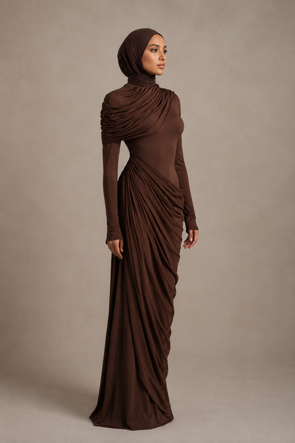 Shoulder & Waist Drape Dress