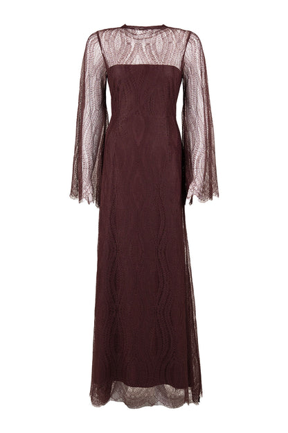 Lace Overlay Dress with Draped Corset