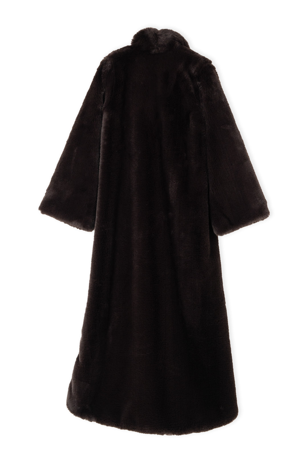 Full-Length Fur Coat with Leather Belt