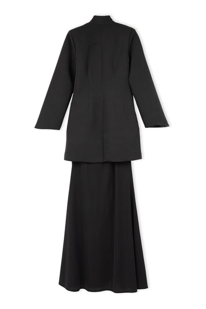 Structured Coat with Flowy Sheath Skirt Set