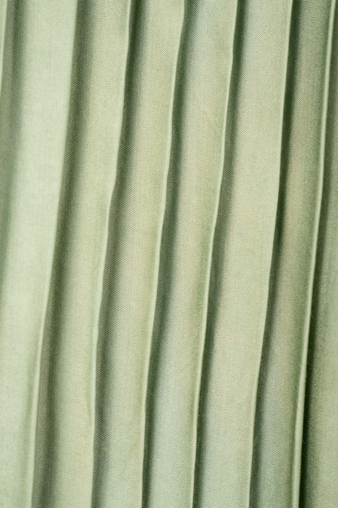 Pleated Satin High Neck Dress