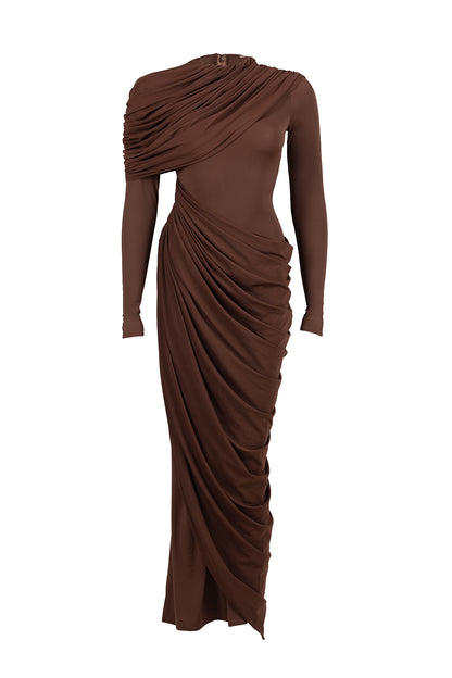 Shoulder & Waist Drape Dress