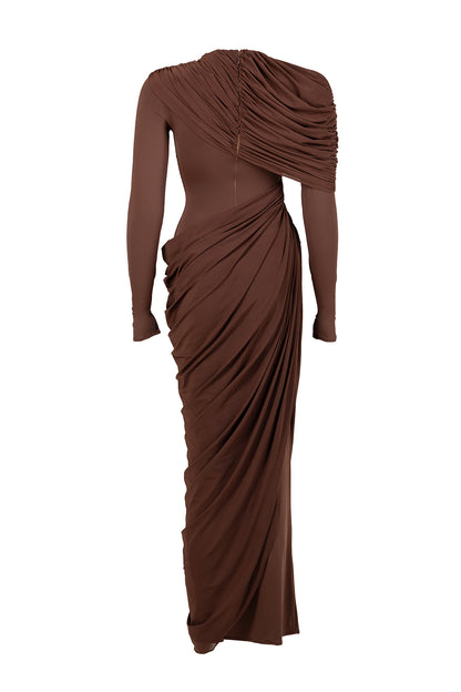 Shoulder & Waist Drape Dress